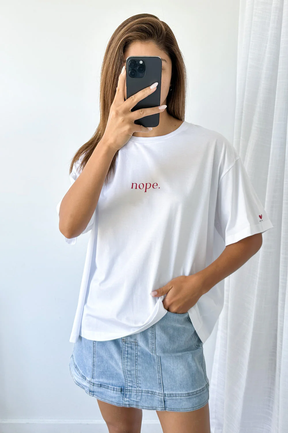 Nope Oversized Tee - White - Image 7