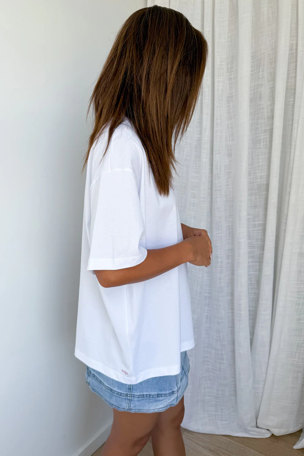 Nope Oversized Tee - White - Image 8