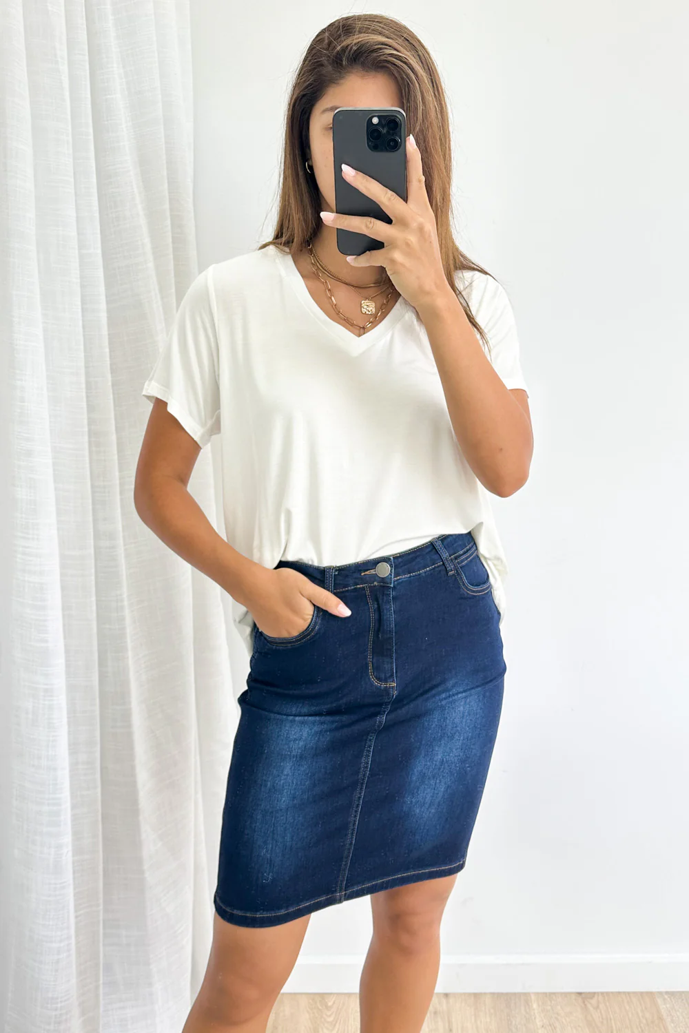 Nova Denim Skirt - Dark Denim - Image 7