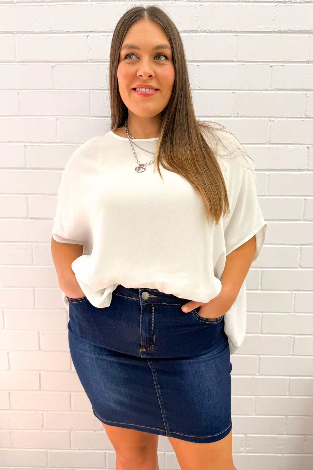 Nova Denim Skirt - Dark Denim - Image 8