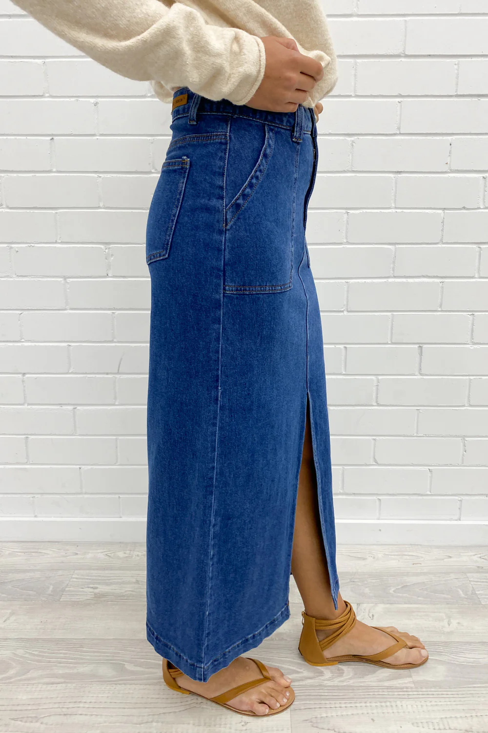 Olin Denim Skirt - Mid Denim - Image 5