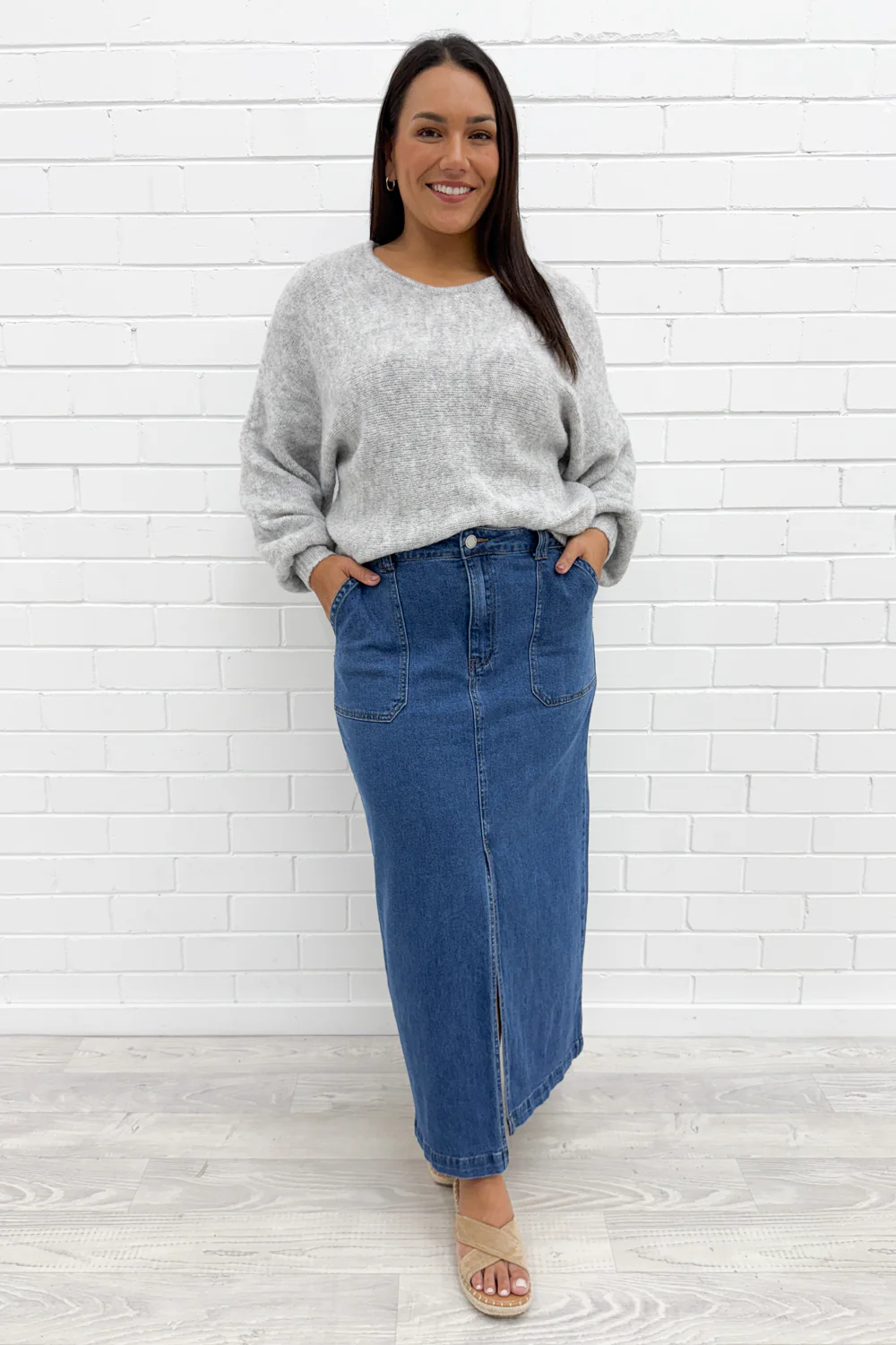 Olin Denim Skirt - Mid Denim - Image 7