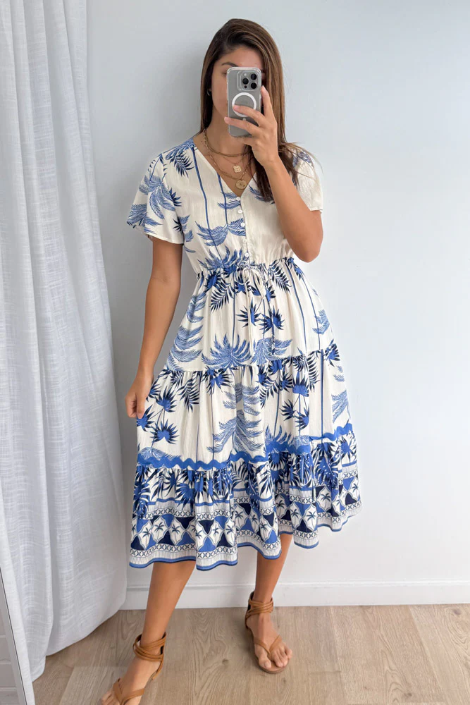 Olive Dress - Blue Palm - Image 5