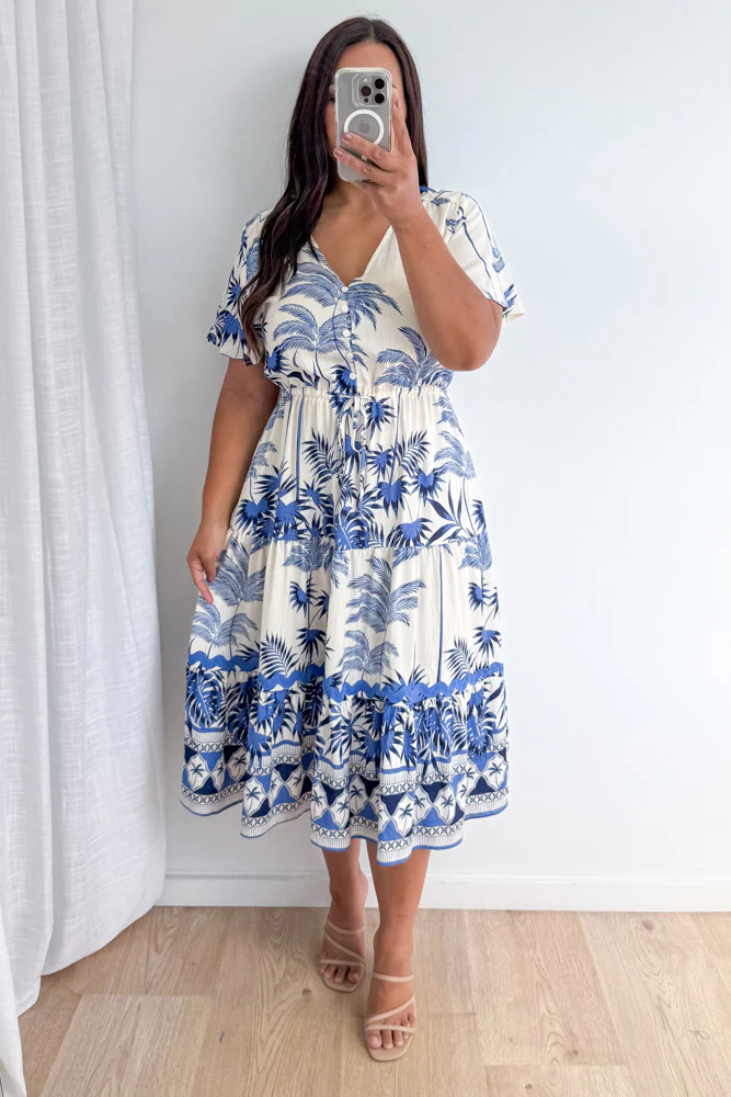 Olive Dress - Blue Palm - Image 6