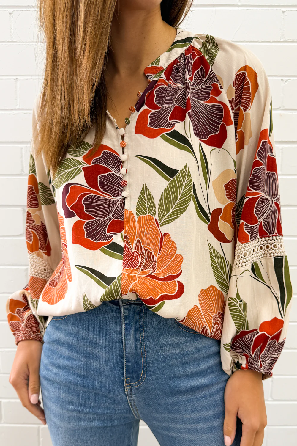 Olivera Blouse - Rust Floral - Image 10