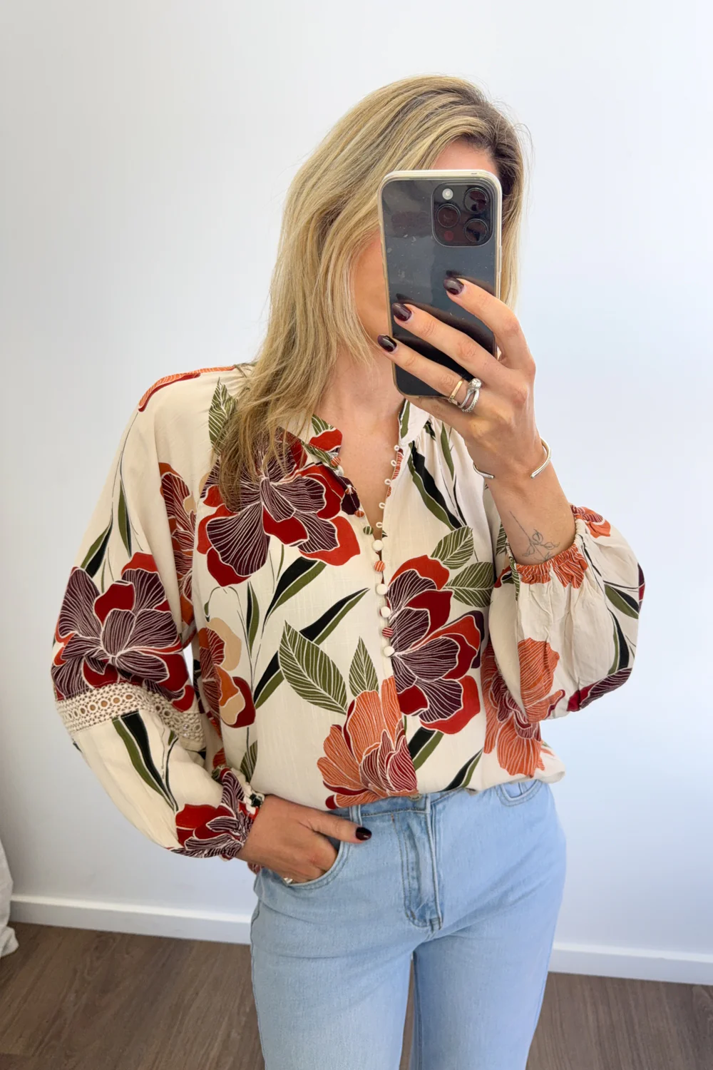 Olivera Blouse - Rust Floral - Image 6