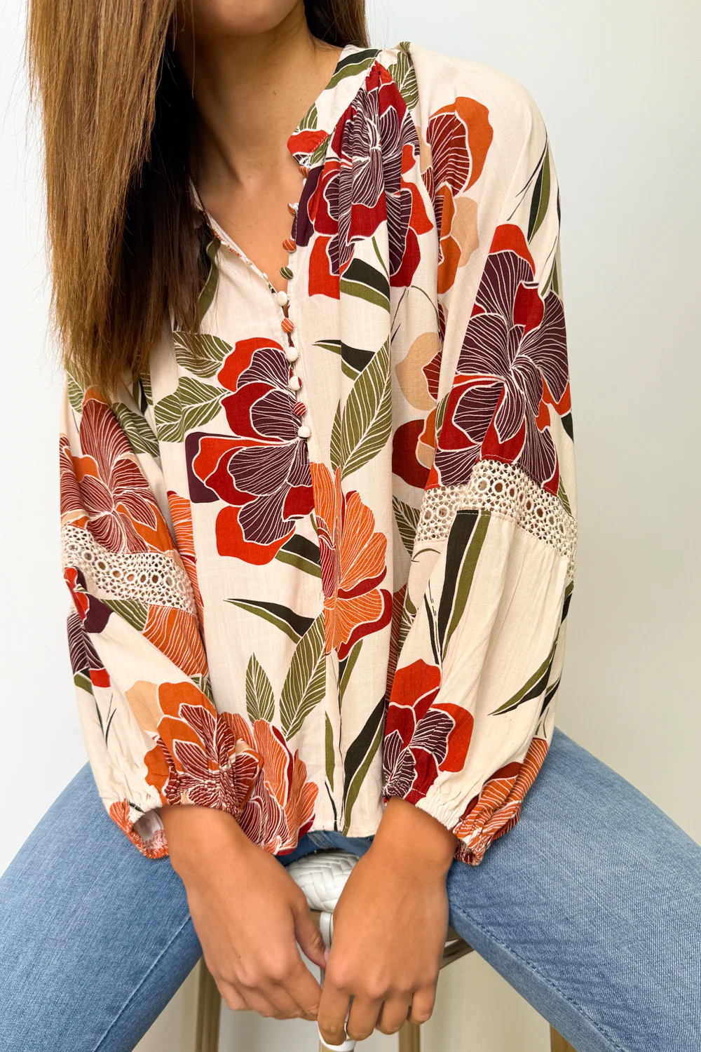Olivera Blouse - Rust Floral - Image 9