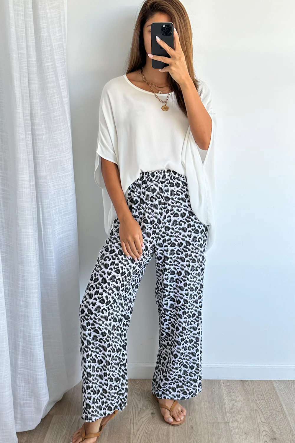 Page Pants - White Grey Leopard - Image 2