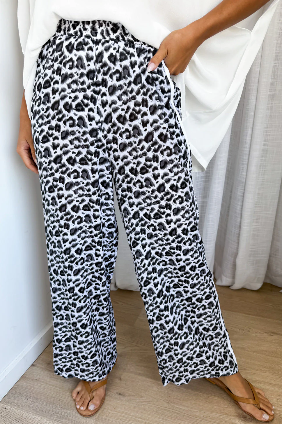 Page Pants - White Grey Leopard - Image 4