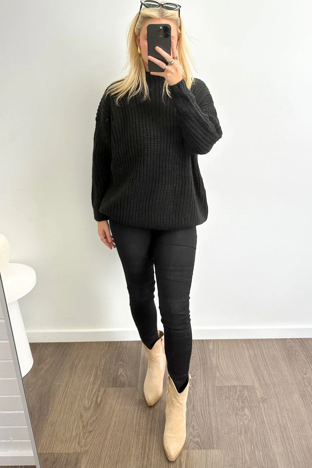 Panel Skinny Jeans - Black - Image 11