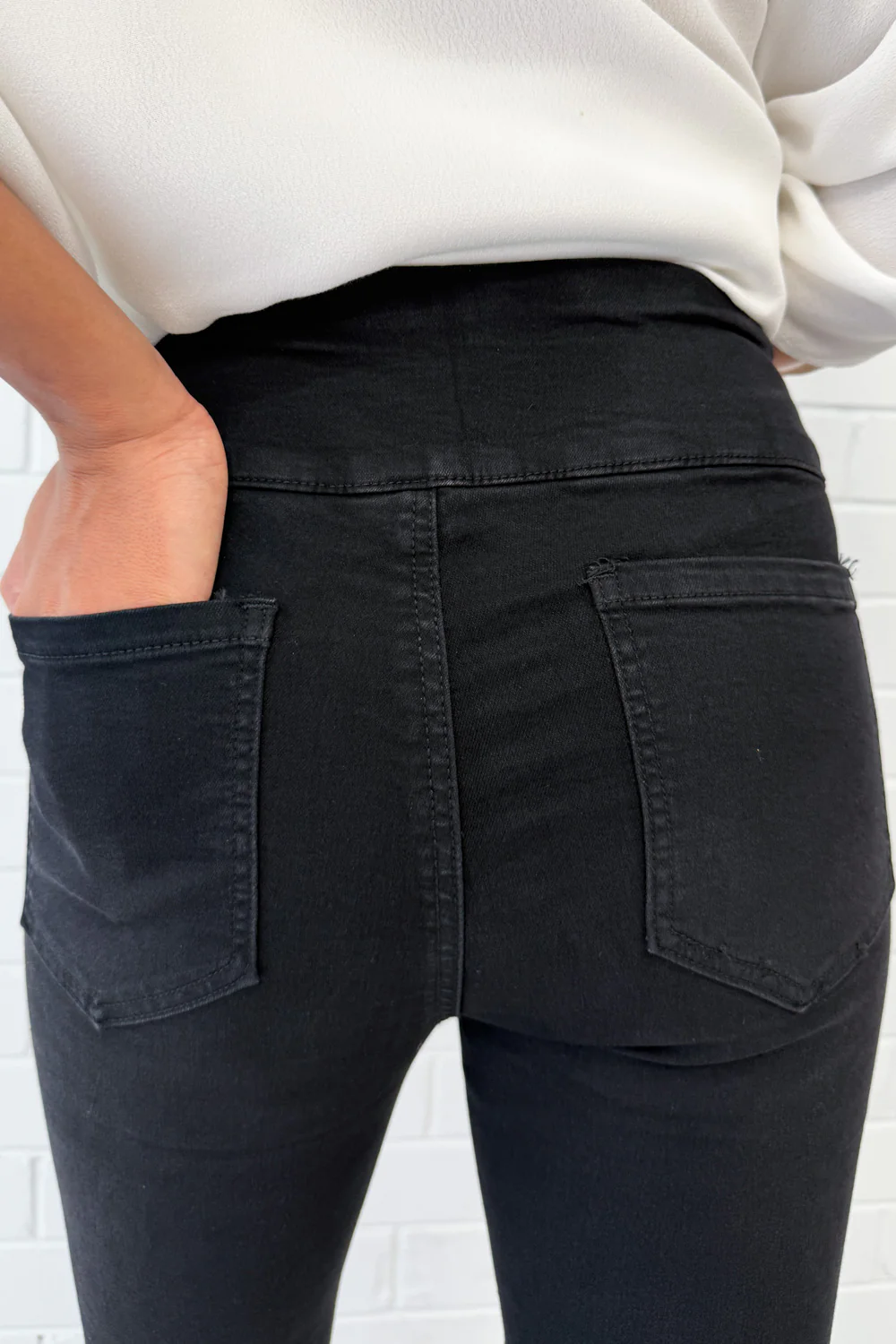 Panel Skinny Jeans - Black - Image 16