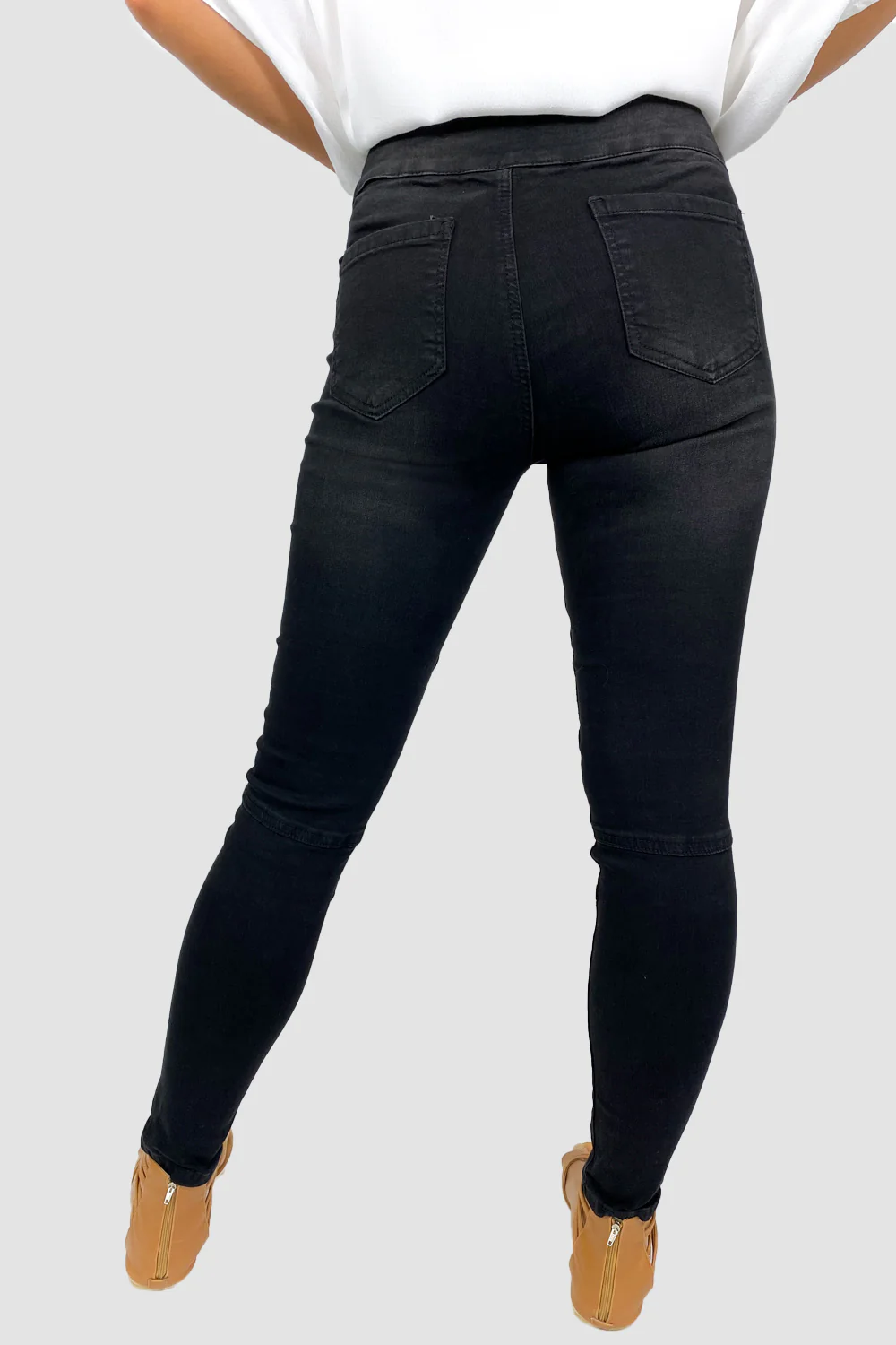Panel Skinny Jeans - Black - Image 21
