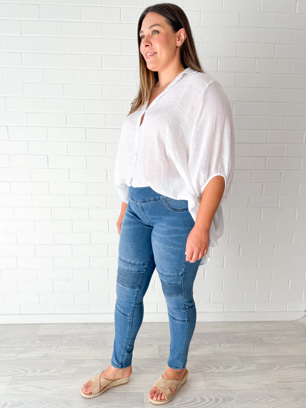 Panel Skinny Jeans - Denim - Image 10