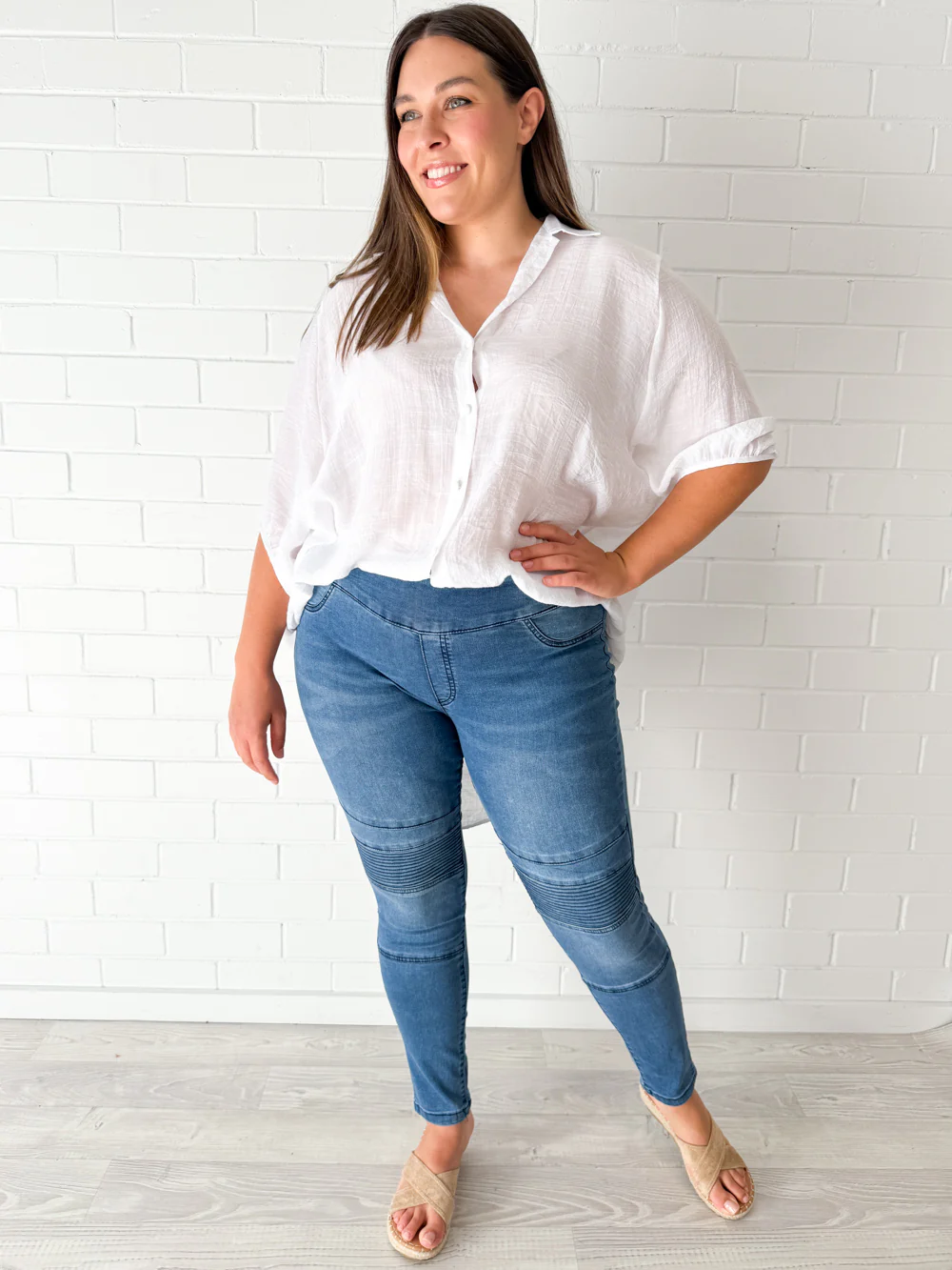 Panel Skinny Jeans - Denim - Image 12