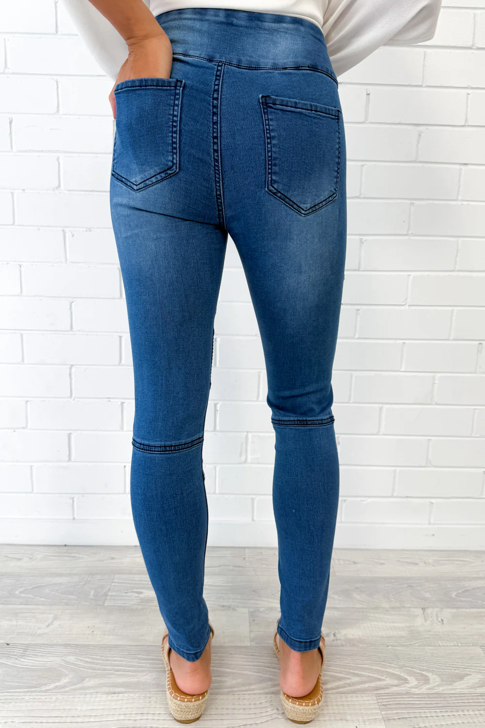 Panel Skinny Jeans - Denim - Image 14