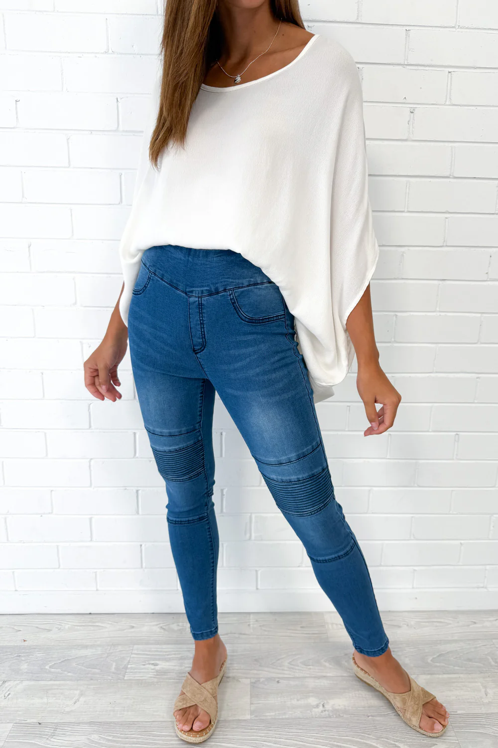 Panel Skinny Jeans - Denim - Image 15