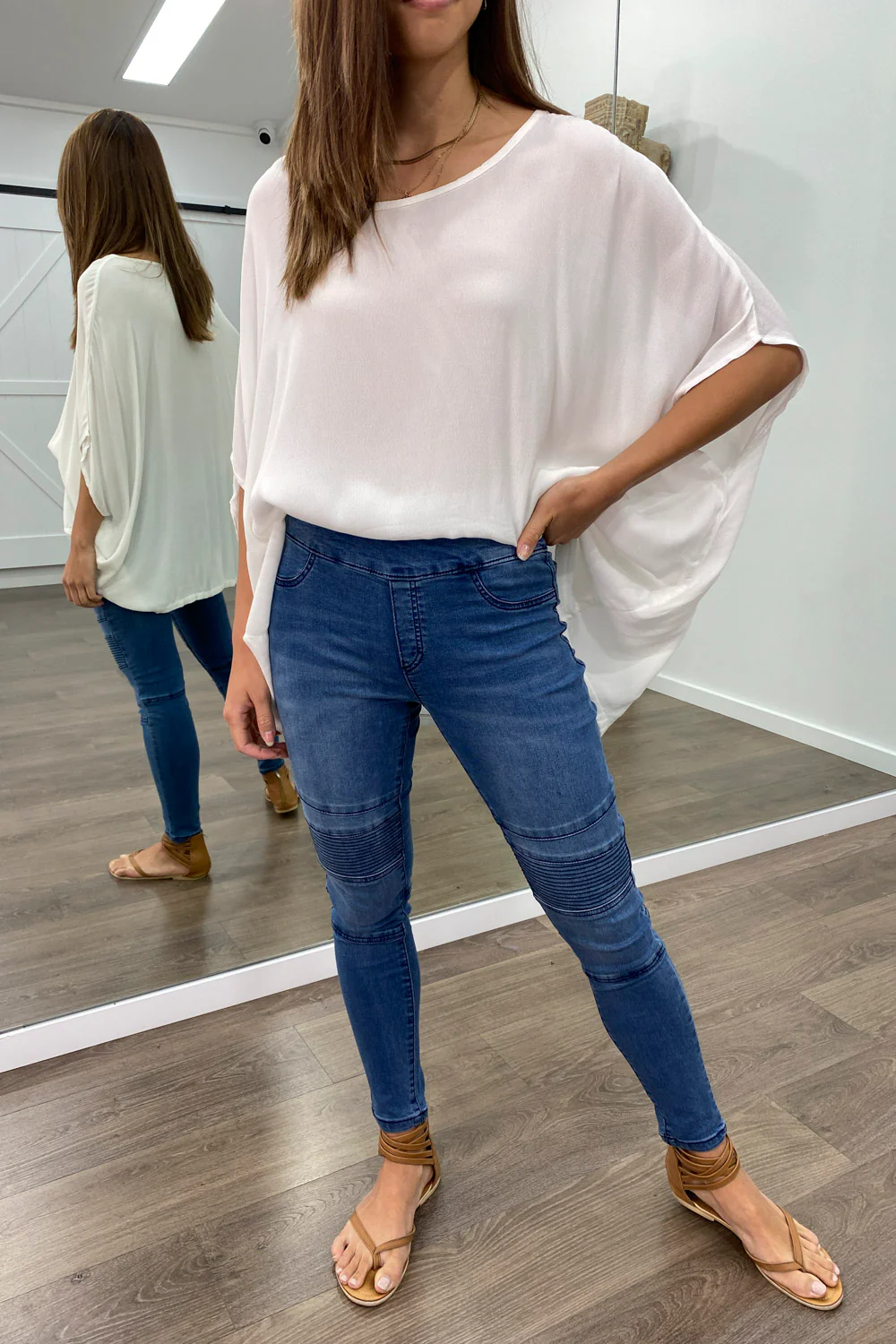 Panel Skinny Jeans - Denim - Image 17