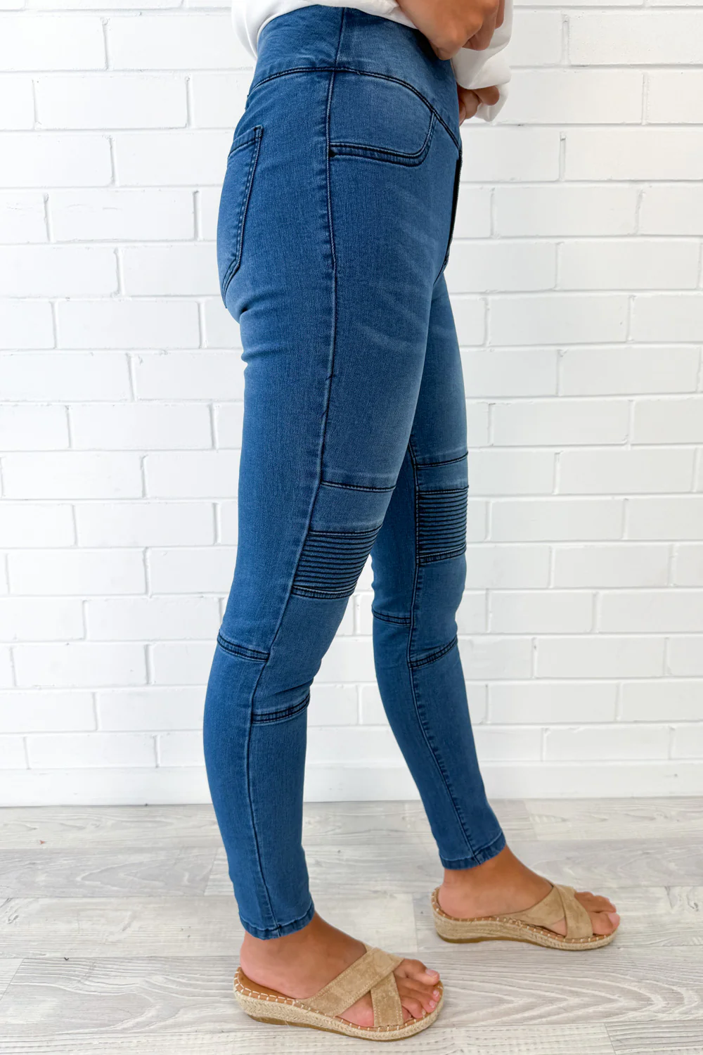 Panel Skinny Jeans - Denim - Image 3