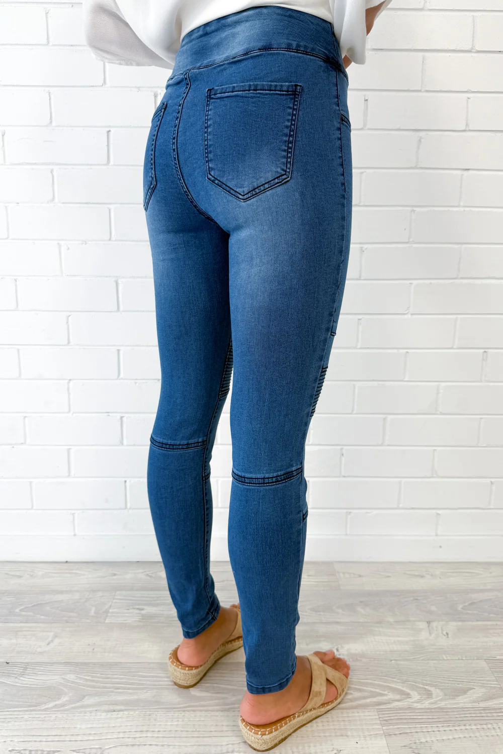 Panel Skinny Jeans - Denim - Image 4