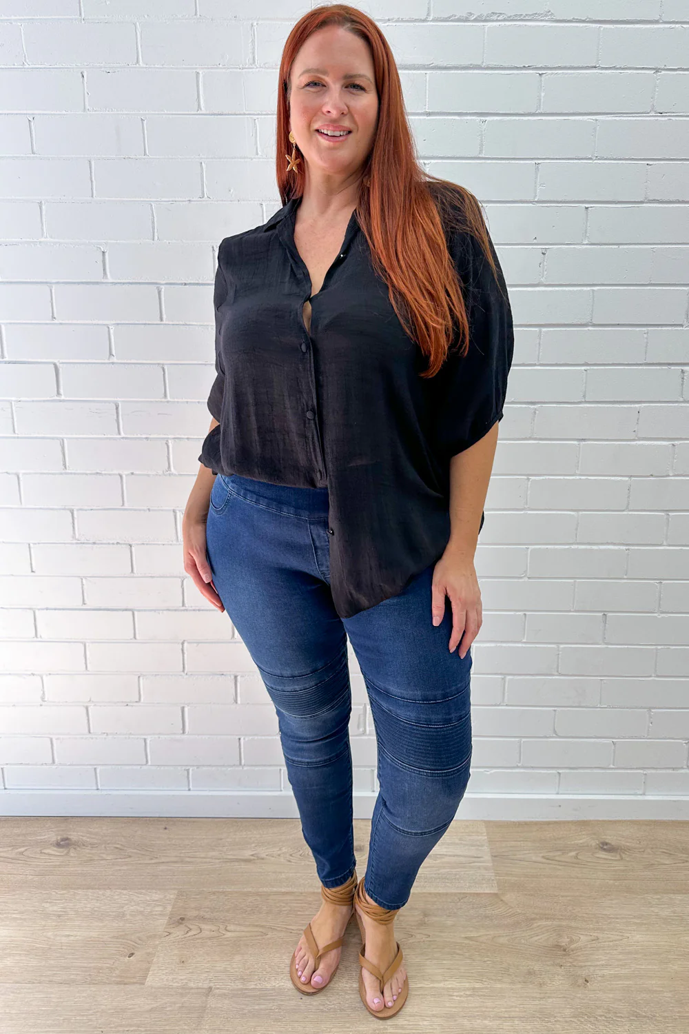 Panel Skinny Jeans - Denim - Image 6