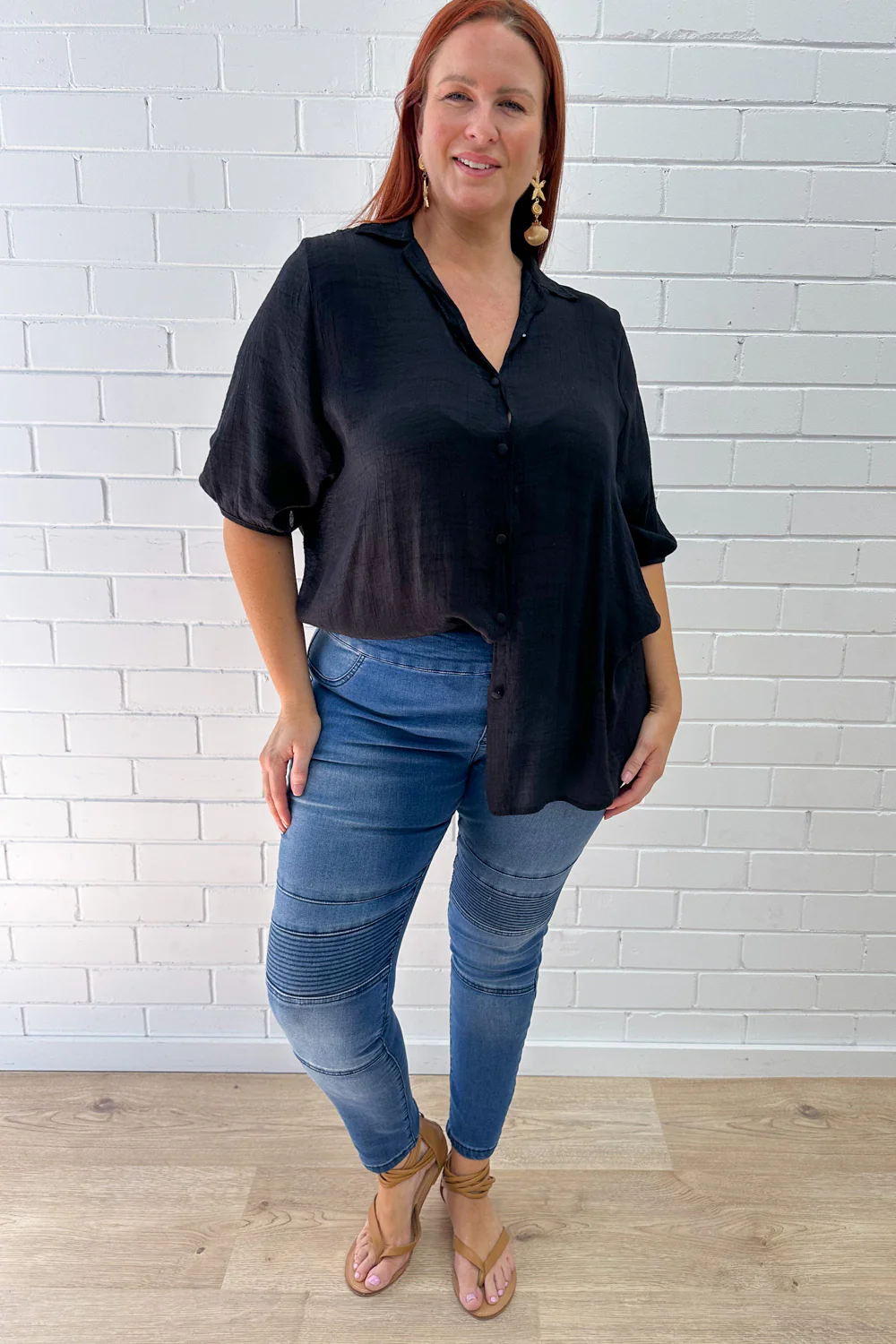 Panel Skinny Jeans - Denim - Image 7