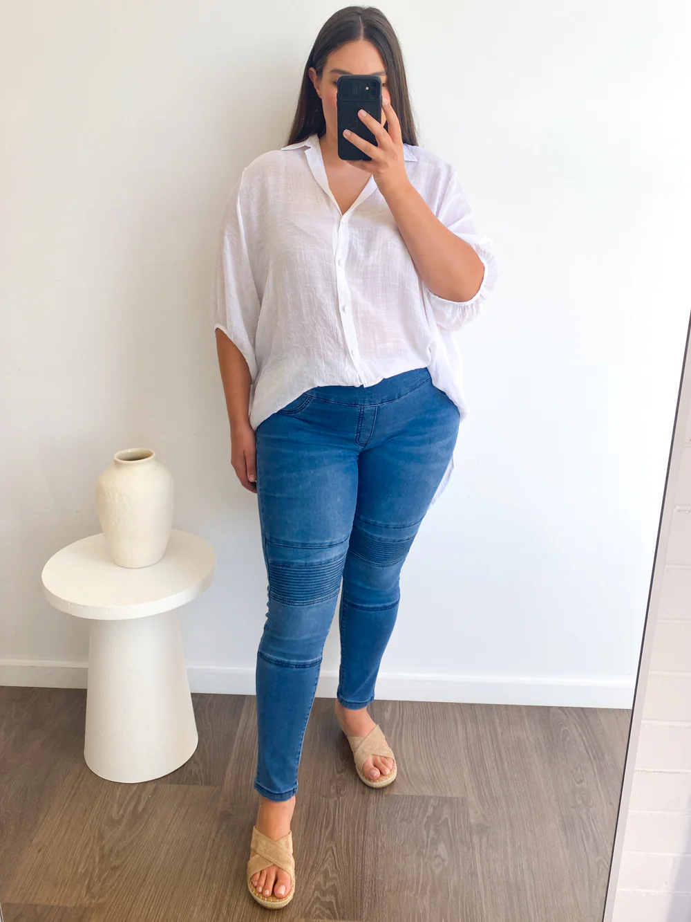 Panel Skinny Jeans - Denim - Image 9