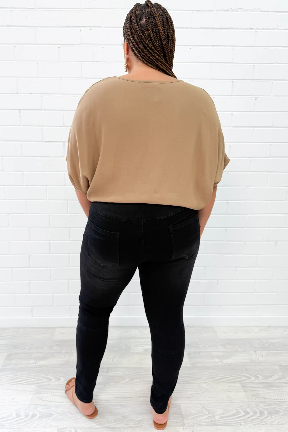 Panel Skinny Jeans Petite - Black - Image 10