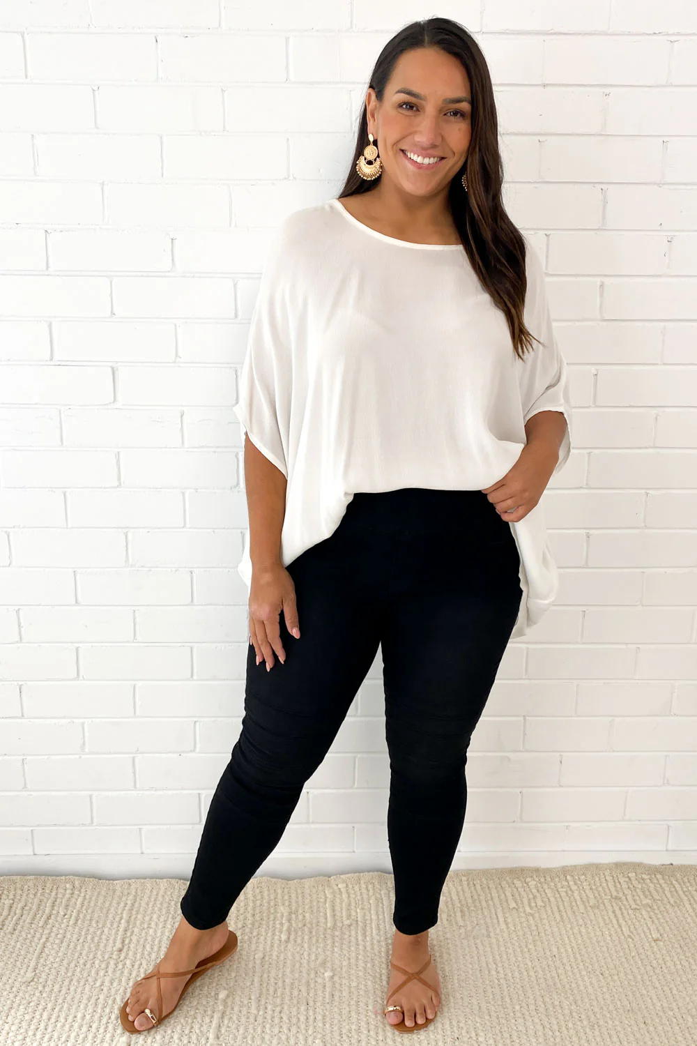Panel Skinny Jeans Petite - Black - Image 17