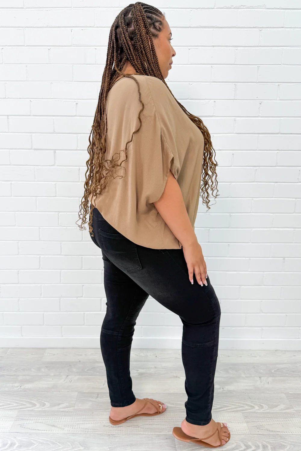 Panel Skinny Jeans Petite - Black - Image 9