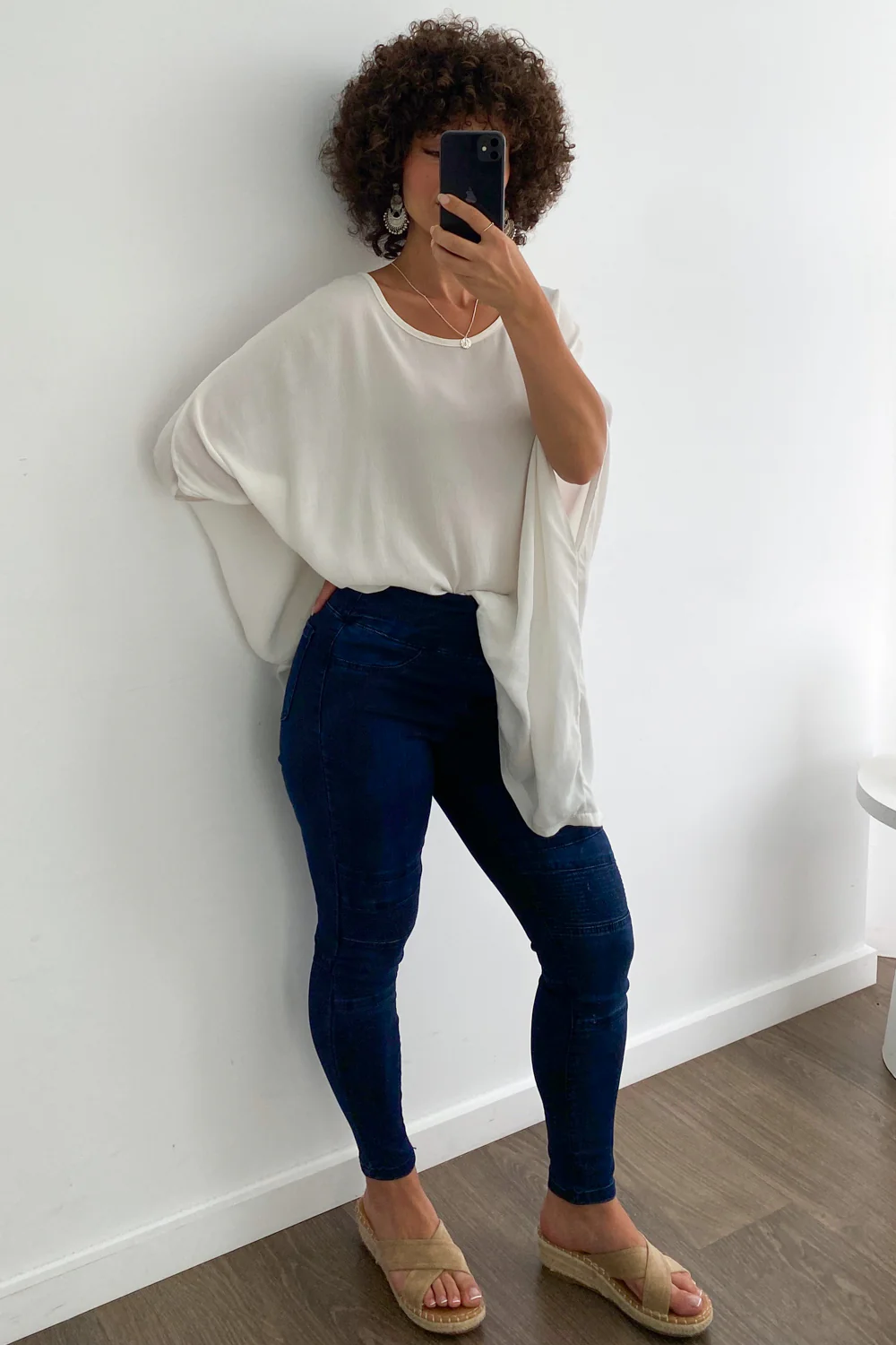 Panel Skinny Jeans Petite - Dark Denim - Image 7