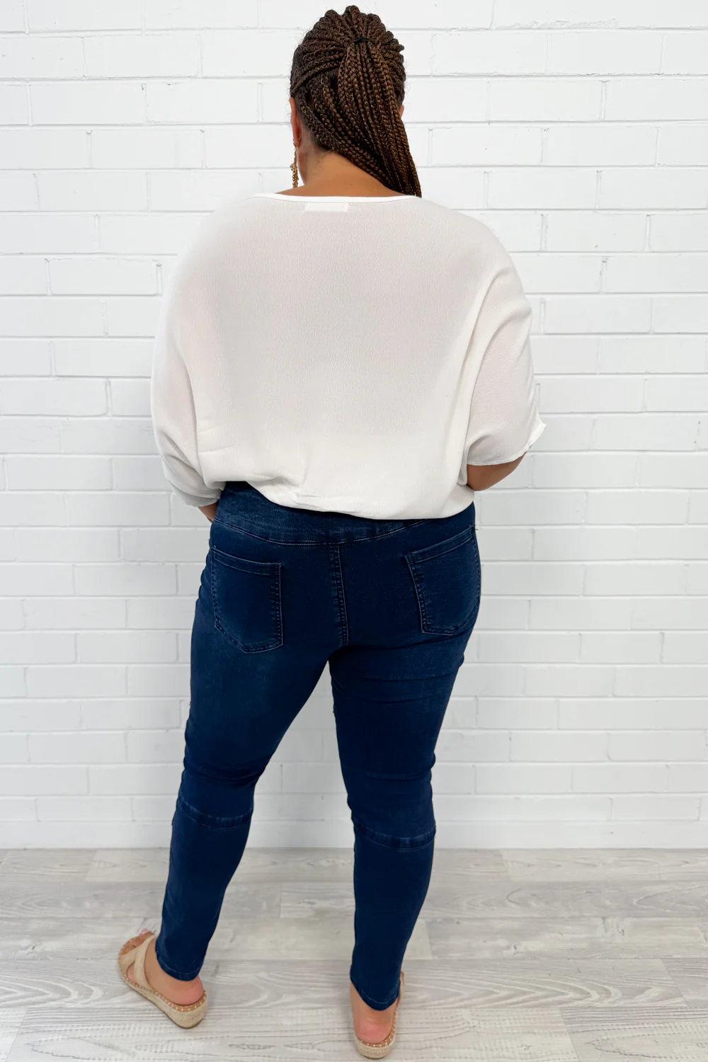 Panel Skinny Jeans Petite - Dark Denim - Image 9