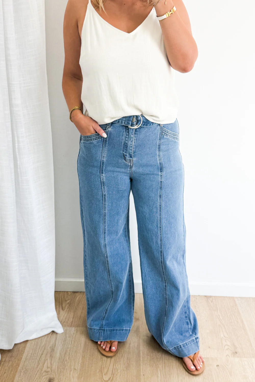 Penny Wide Leg Jeans - Light Denim - Image 2