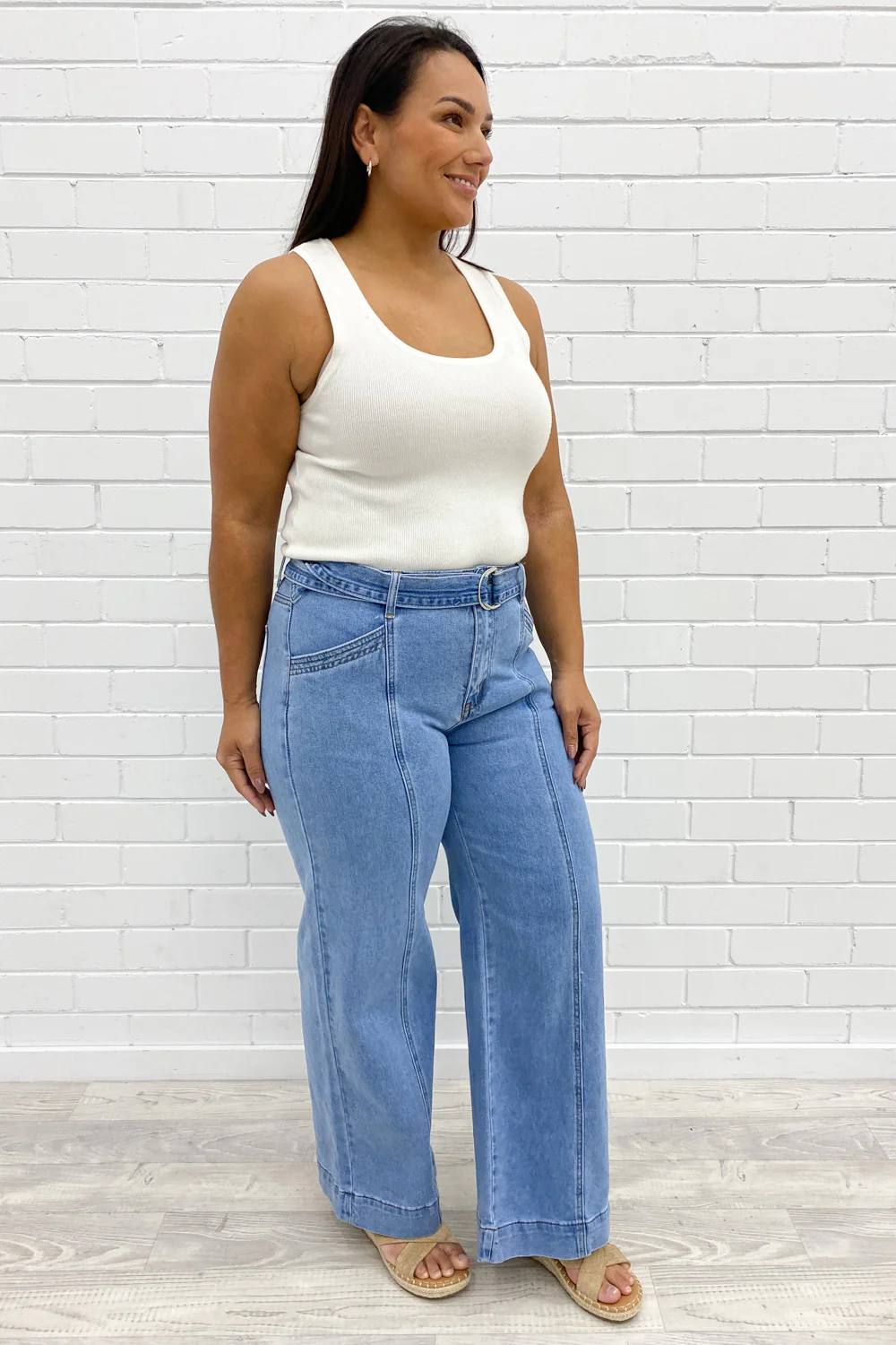 Penny Wide Leg Jeans - Light Denim - Image 3