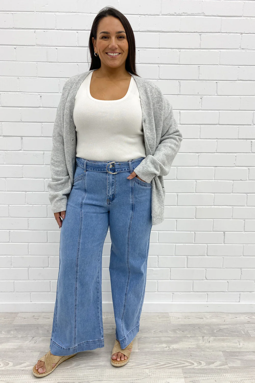 Penny Wide Leg Jeans - Light Denim - Image 5