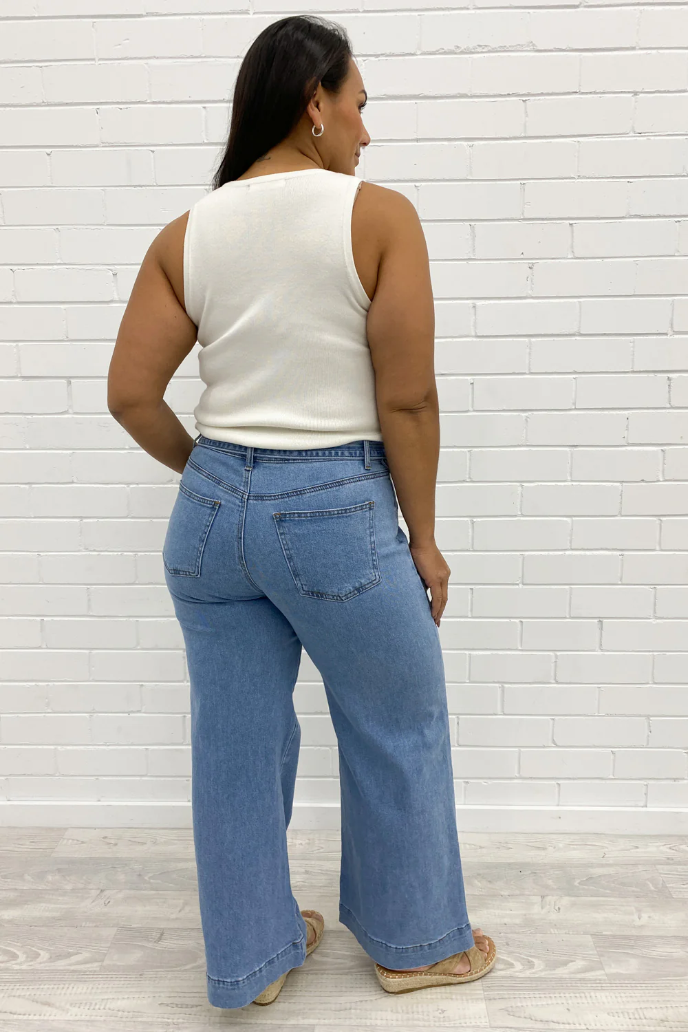 Penny Wide Leg Jeans - Light Denim - Image 6