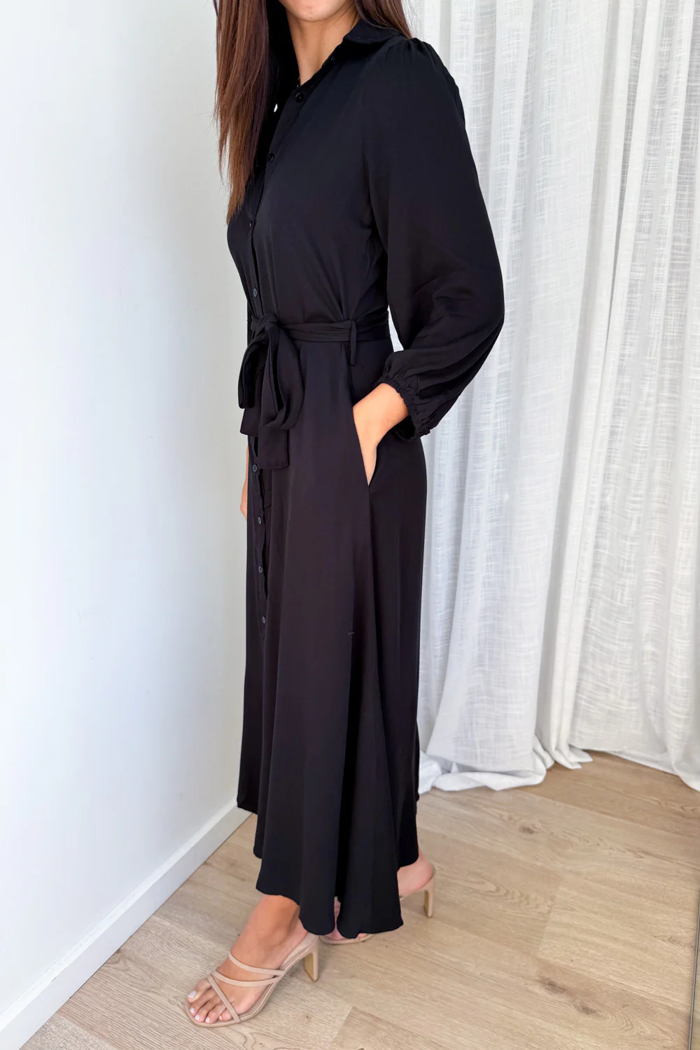Peyton Shirt Dress - Black - Image 3