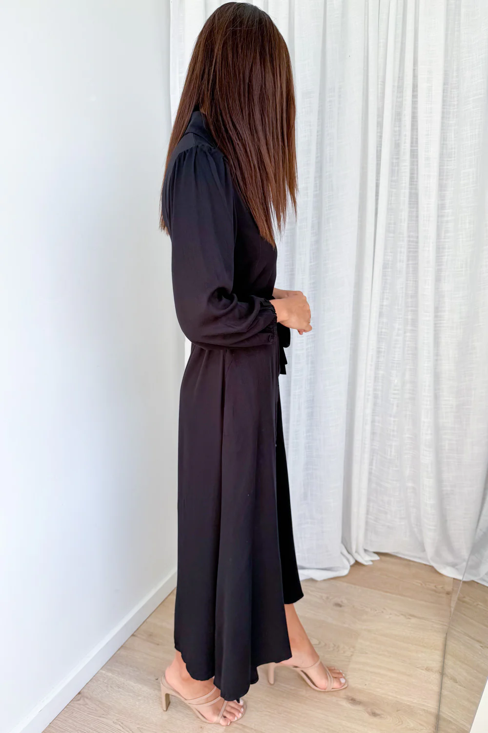 Peyton Shirt Dress - Black - Image 4