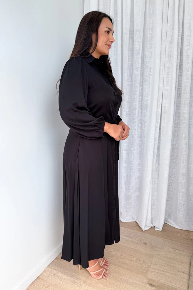 Peyton Shirt Dress - Black - Image 9