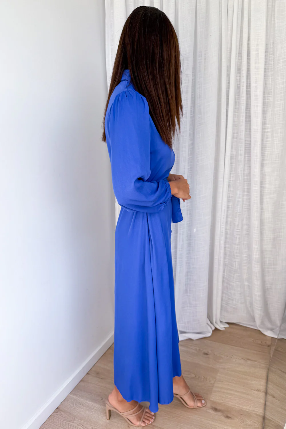 Peyton Shirt Dress - Cobalt Blue - Image 4