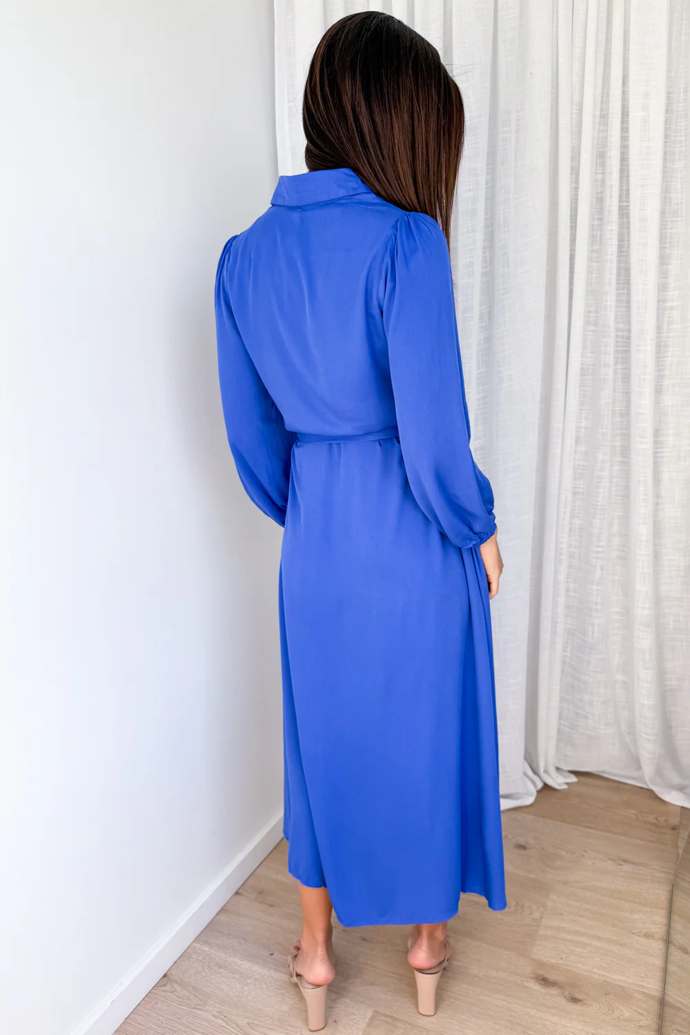 Peyton Shirt Dress - Cobalt Blue - Image 5