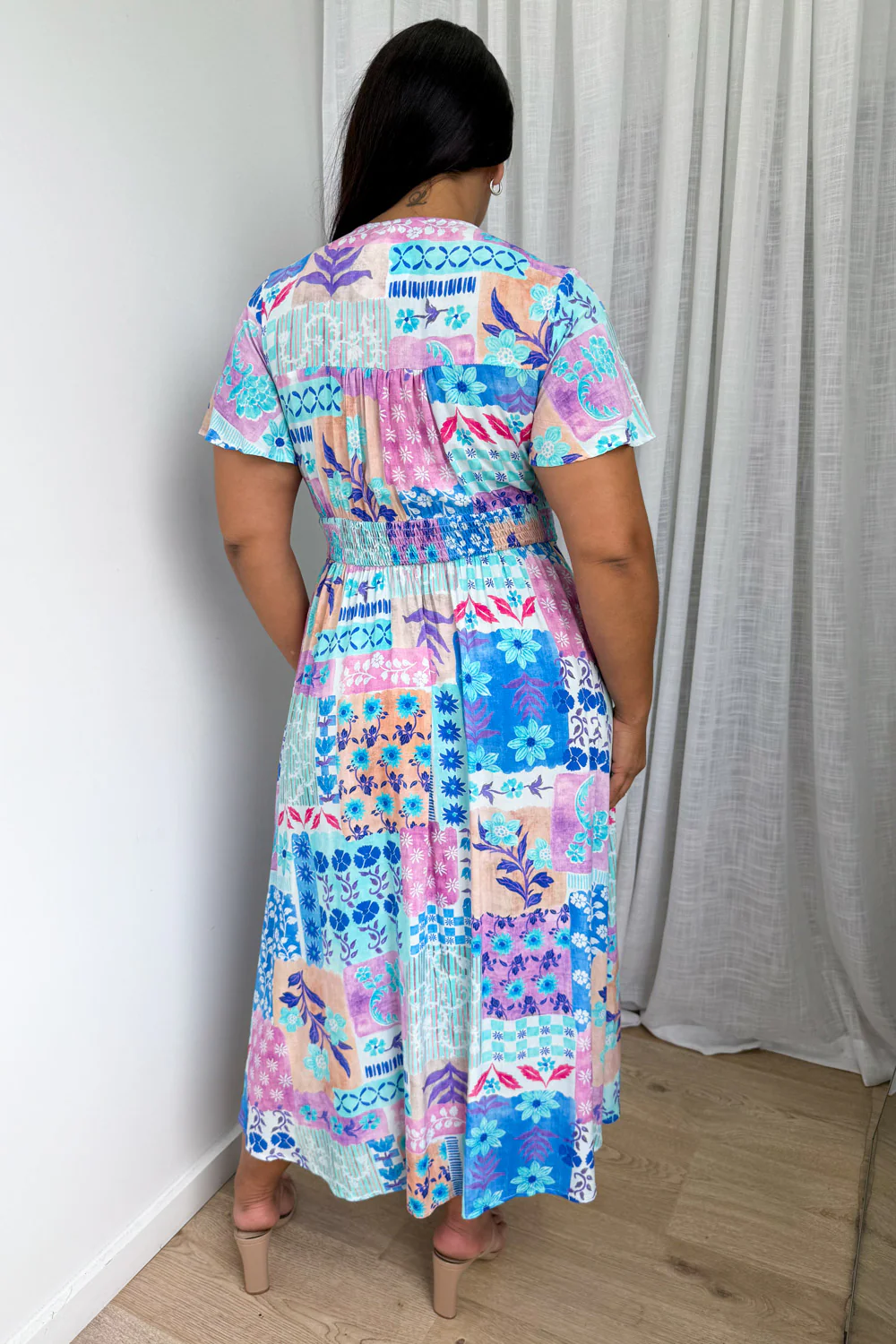 Pip Dress - Blue Patchwork - Image 10