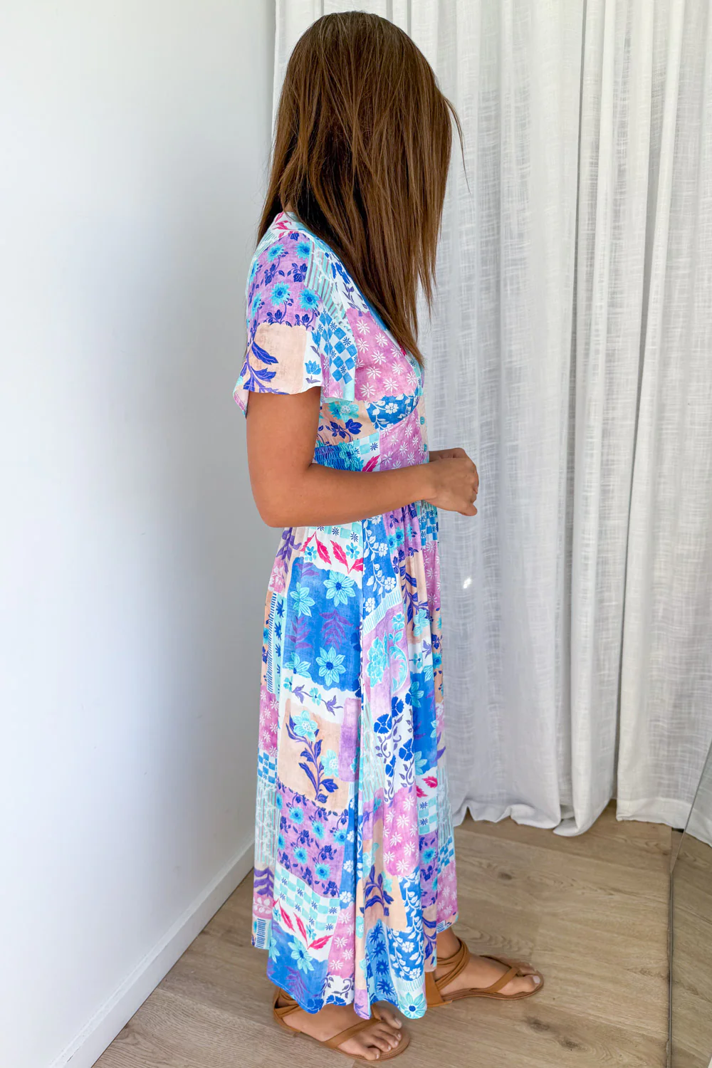 Pip Dress - Blue Patchwork - Image 4