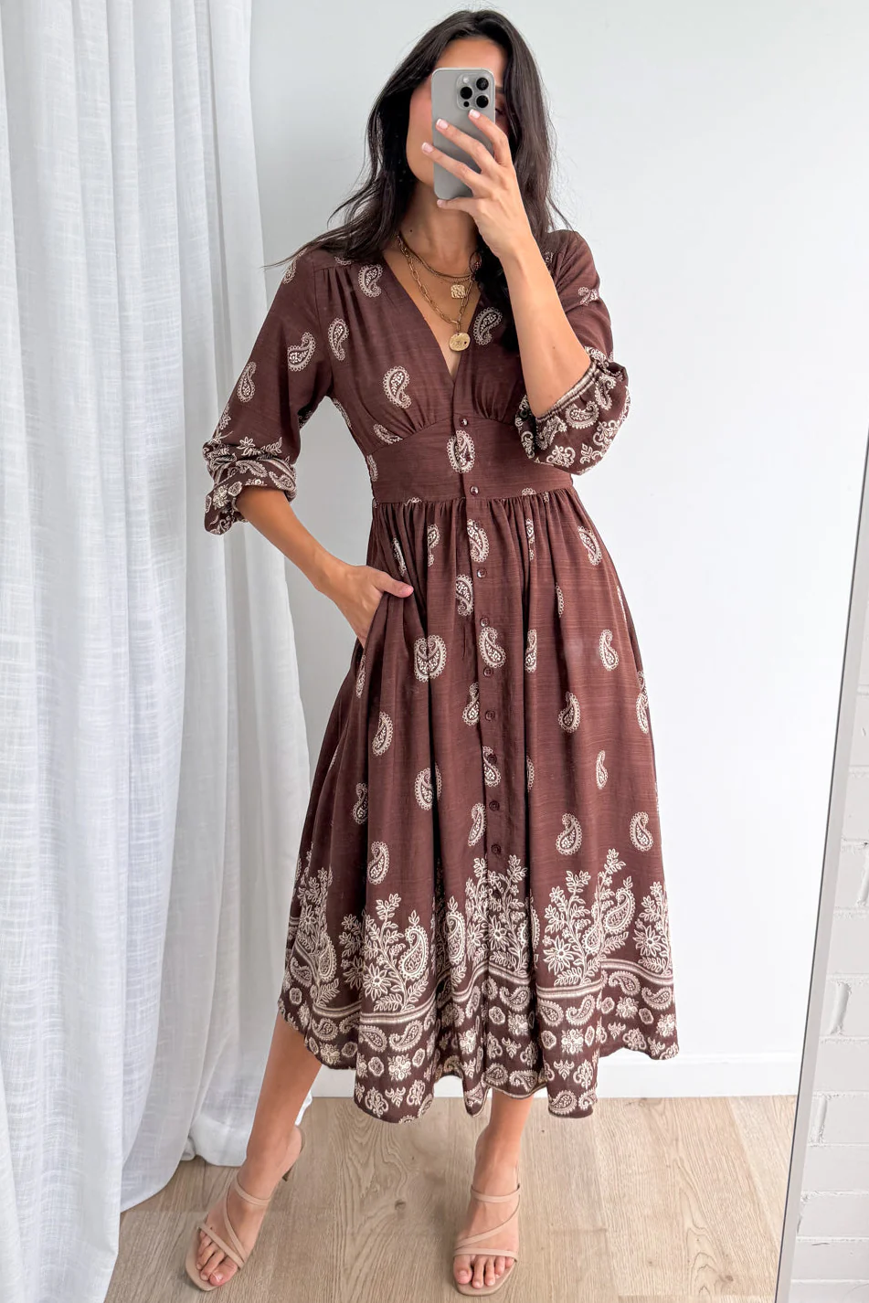 Piper Lane Dress - Chocolate Boho - Image 2