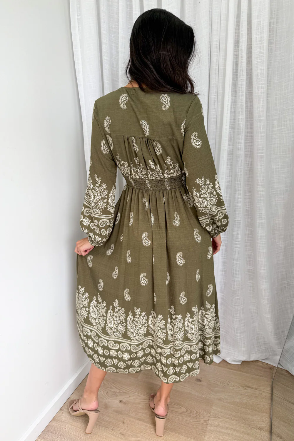 Piper Lane Dress - Khaki Boho - Image 5