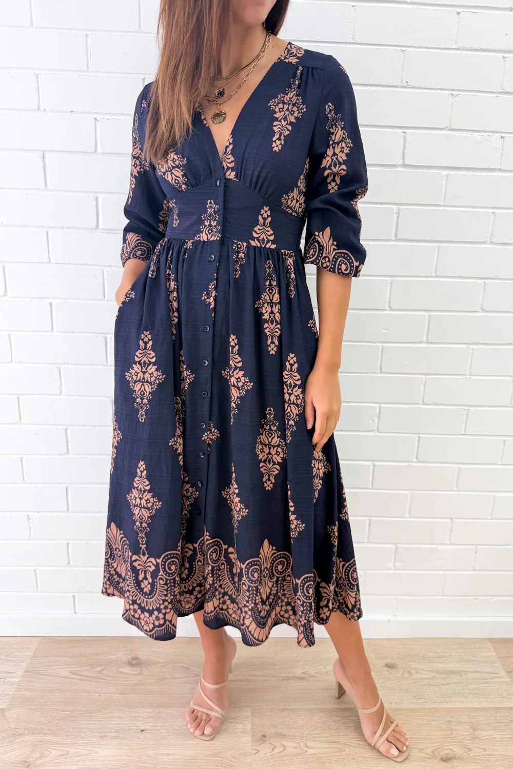 Piper Lane Dress - Navy Boho - Image 2