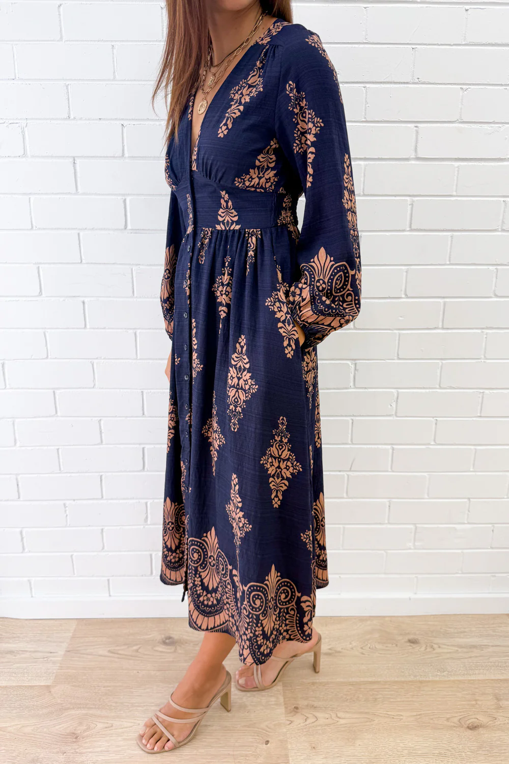 Piper Lane Dress - Navy Boho - Image 3