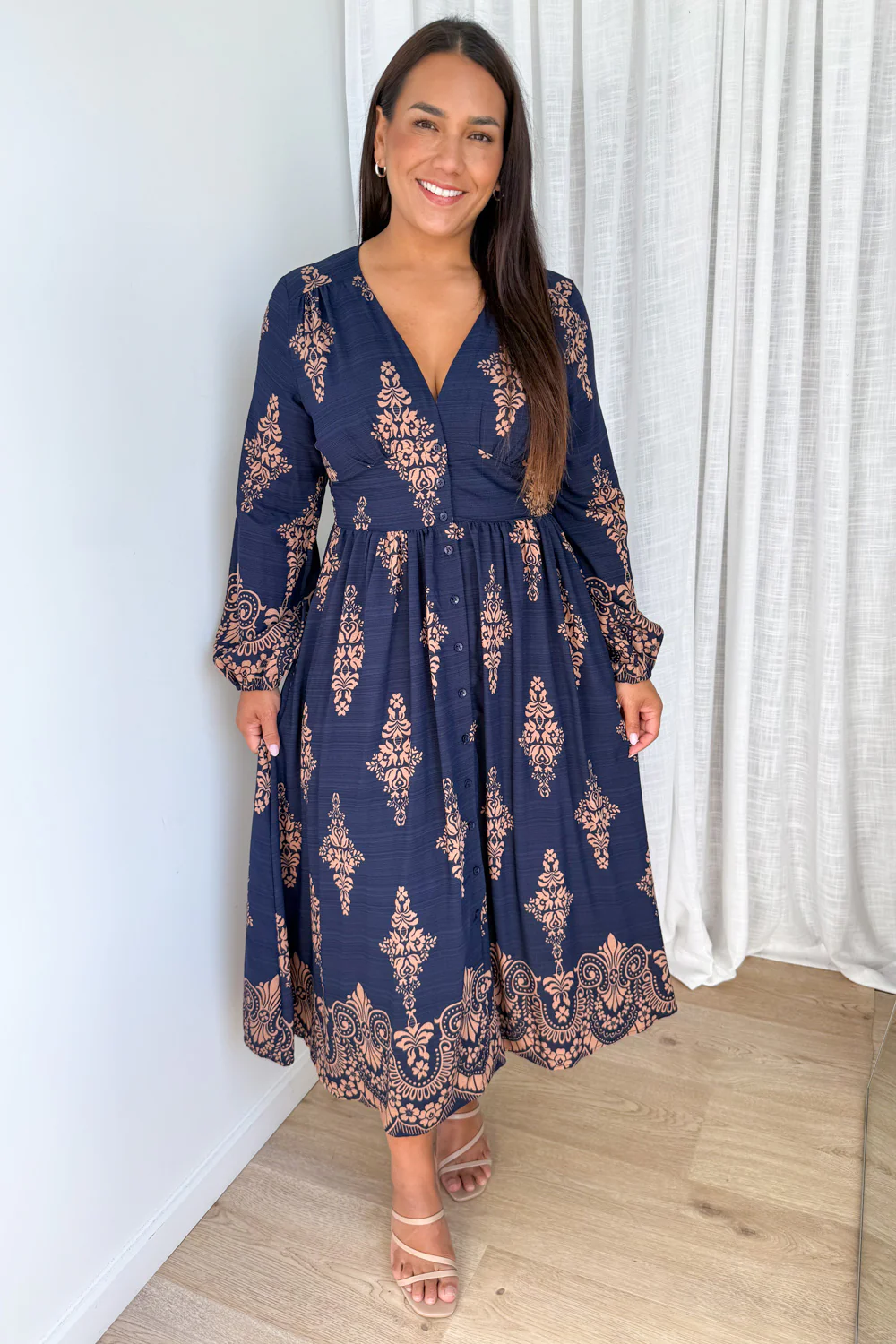 Piper Lane Dress - Navy Boho - Image 5