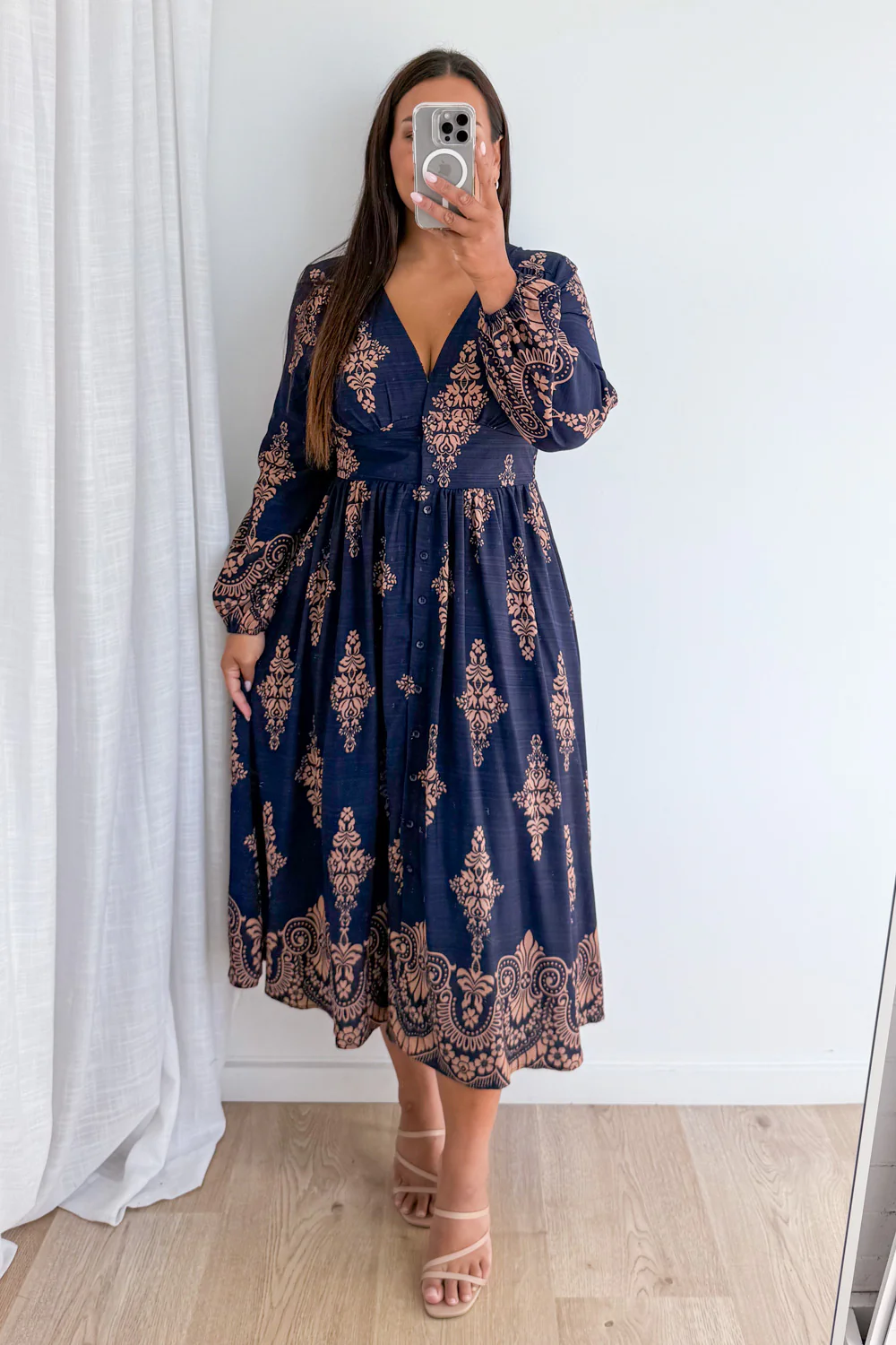 Piper Lane Dress - Navy Boho - Image 8