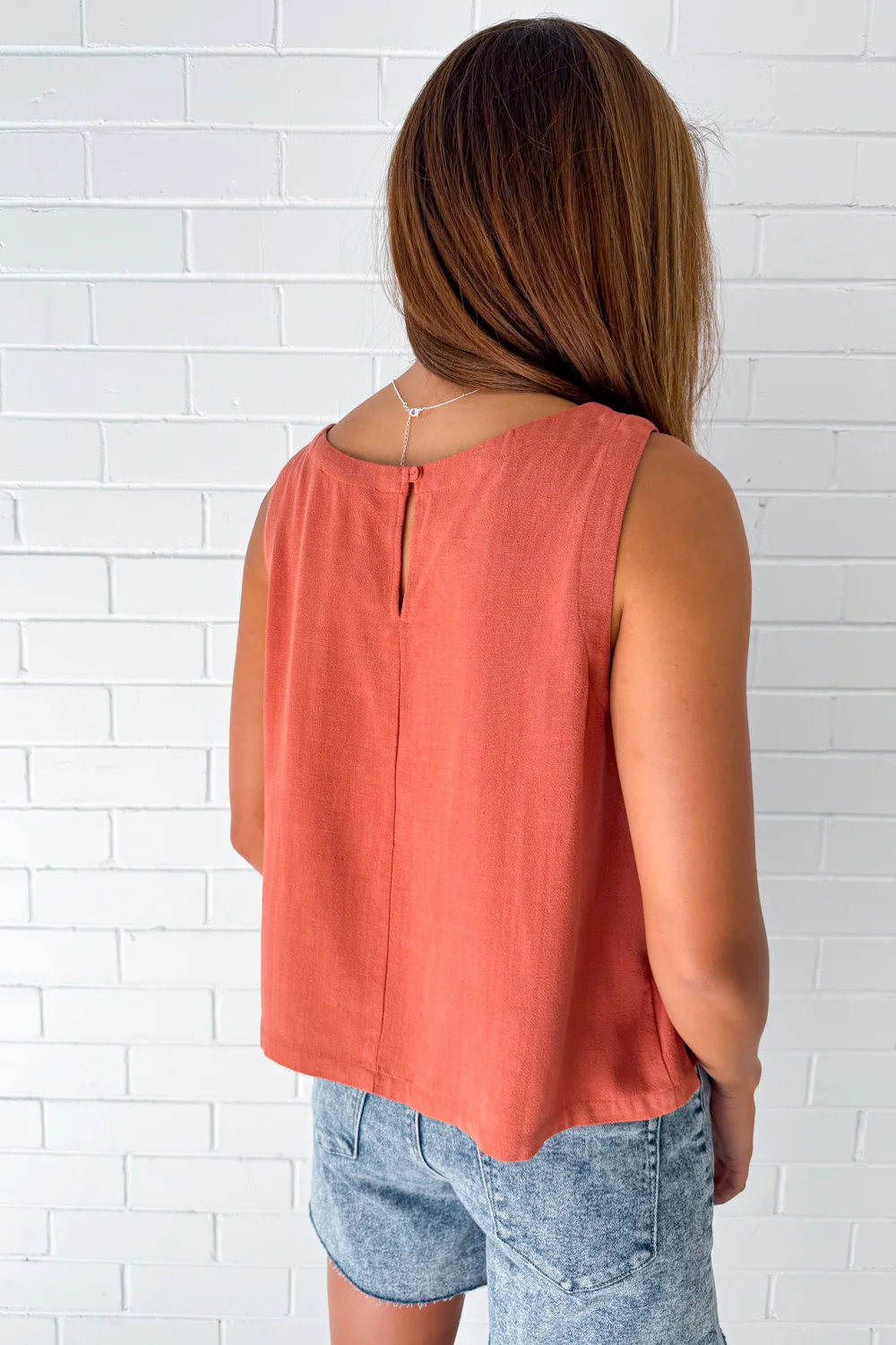 Rafaela Linen Top - Caramel - Image 10