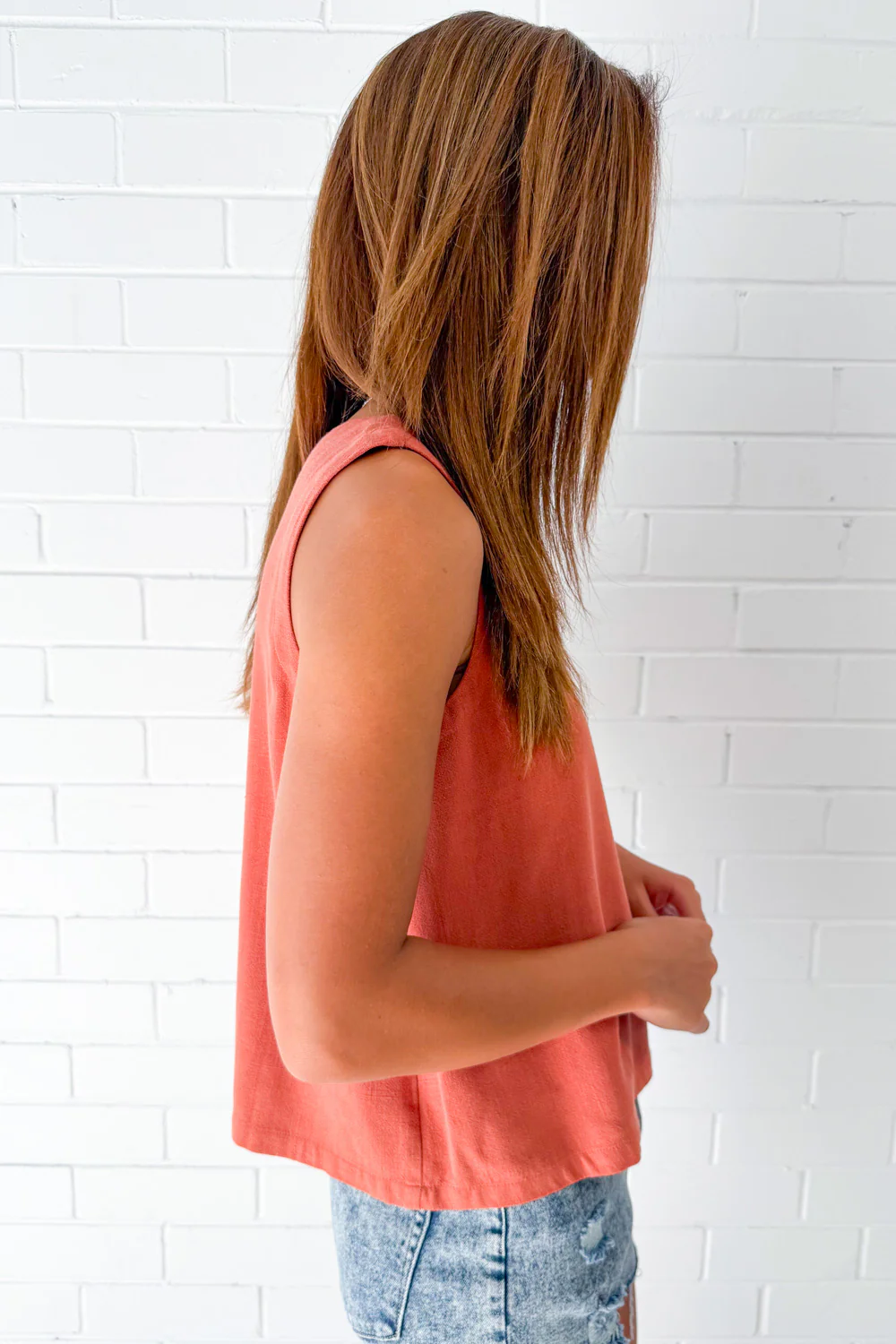 Rafaela Linen Top - Caramel - Image 7